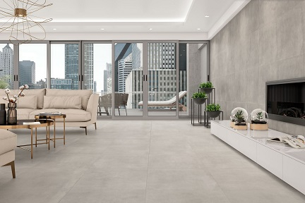 Tau Ceramics Cancan Bodenfliese Betonoptik grey matt 60x120 cm