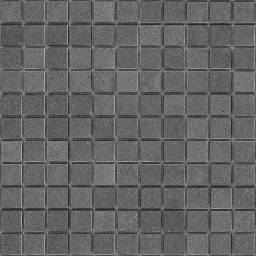 Bärwolf Basalt Natursteinmosaik ash grey matt 30x30 cm