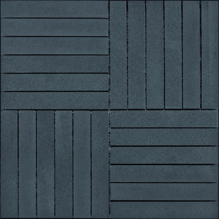 Bärwolf Basalt Natursteinmosaik ash grey matt 30x30 cm