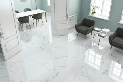 Bodenfliesen Arte Casa Gold 60x120 cm Marmoroptik hochglanz poliert