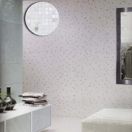 Dune Material-Mix-Mosaik Casablanca weiß/silber 30x30 cm