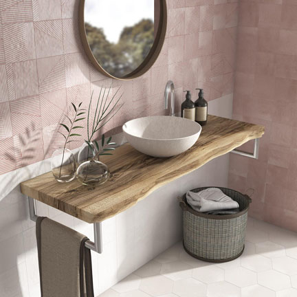 Dune Berlin Boden- Wandfliese flamingo matt 14,7x14,7 cm