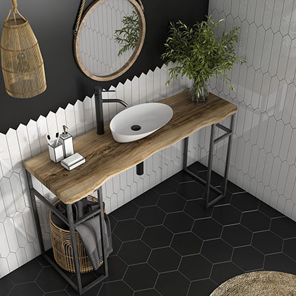 Dune Crackle  Losanga Wandfliese weiß glänzend 6.5x33 cm