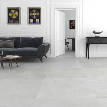 Dune Zement Boden- Wandfliese Porzellanfliese grey matt 90x90 cm