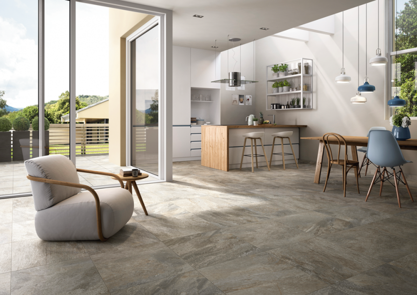 Bodenfliesen Villeroy & Boch My Earth 2641 RU60 grau 30x60 cm Schieferoptik matt