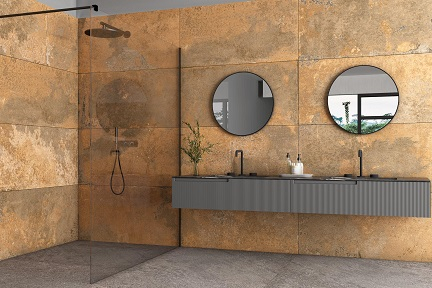 Tau Metalloptik Bodenfliesen rusteel anpoliert 60x120 cm