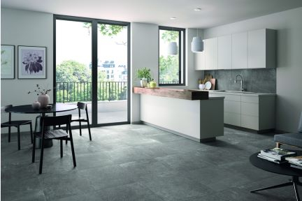 Bodenfliesen Villeroy & Boch Northfield 2337 RD90 anthrazit 30x60 cm Steinoptik matt