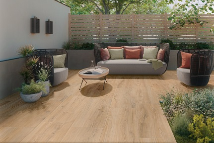 Terrassenplatten Villeroy & Boch Oak Park chalete 40x120x2 cm Outdoor Holzoptik matt