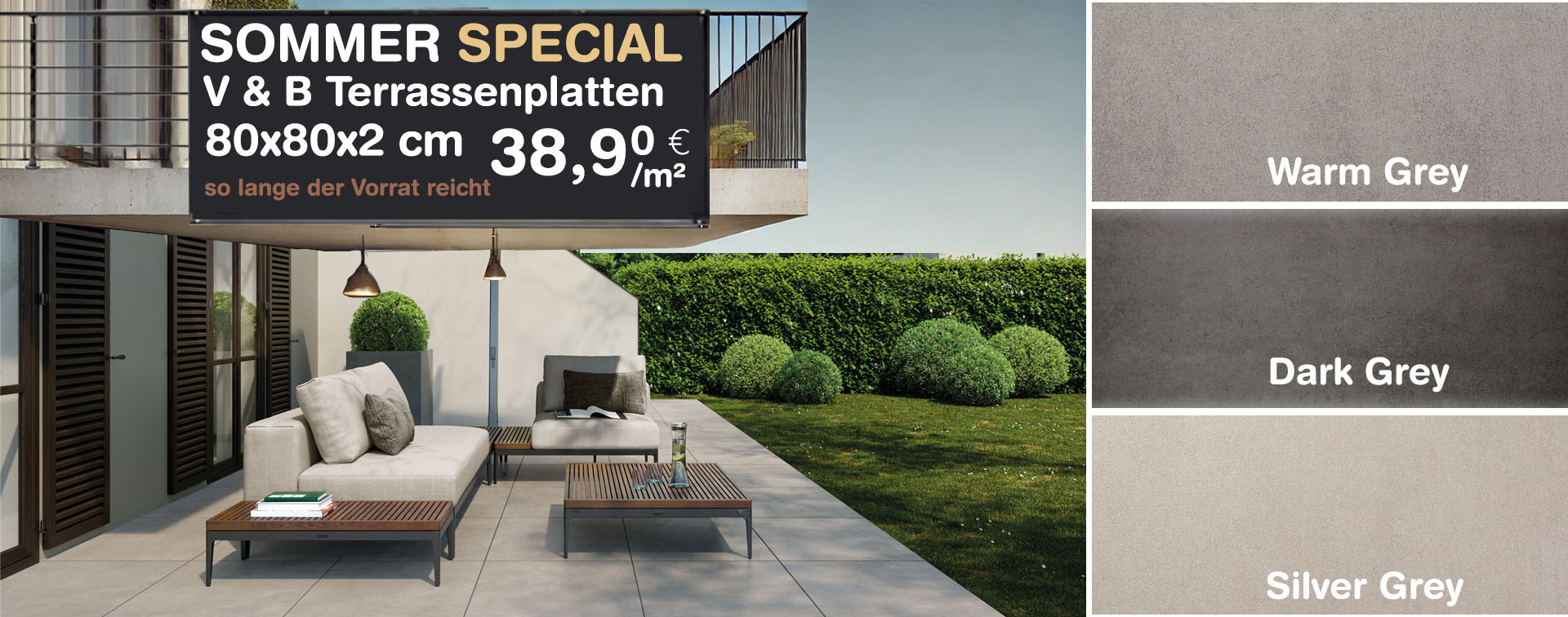 Villeroy & Boch Memphis Terrassenplatte Betonoptik Terrassenplatten günstig kaufen
